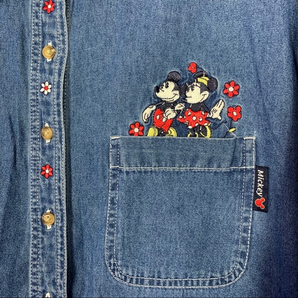 Mickey Unlimited Vintage 90s Cute Embroidered Top - Picture 5 of 8
